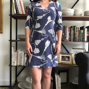 Lilly Pulitzer Joanie navy rope sheath dress S